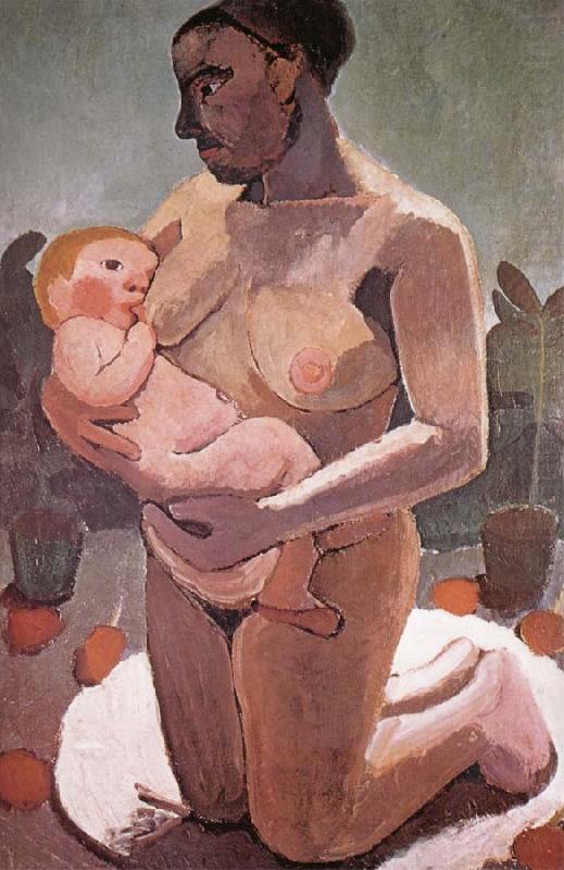 Mother knelt and son, Paula Modersohn-Becker